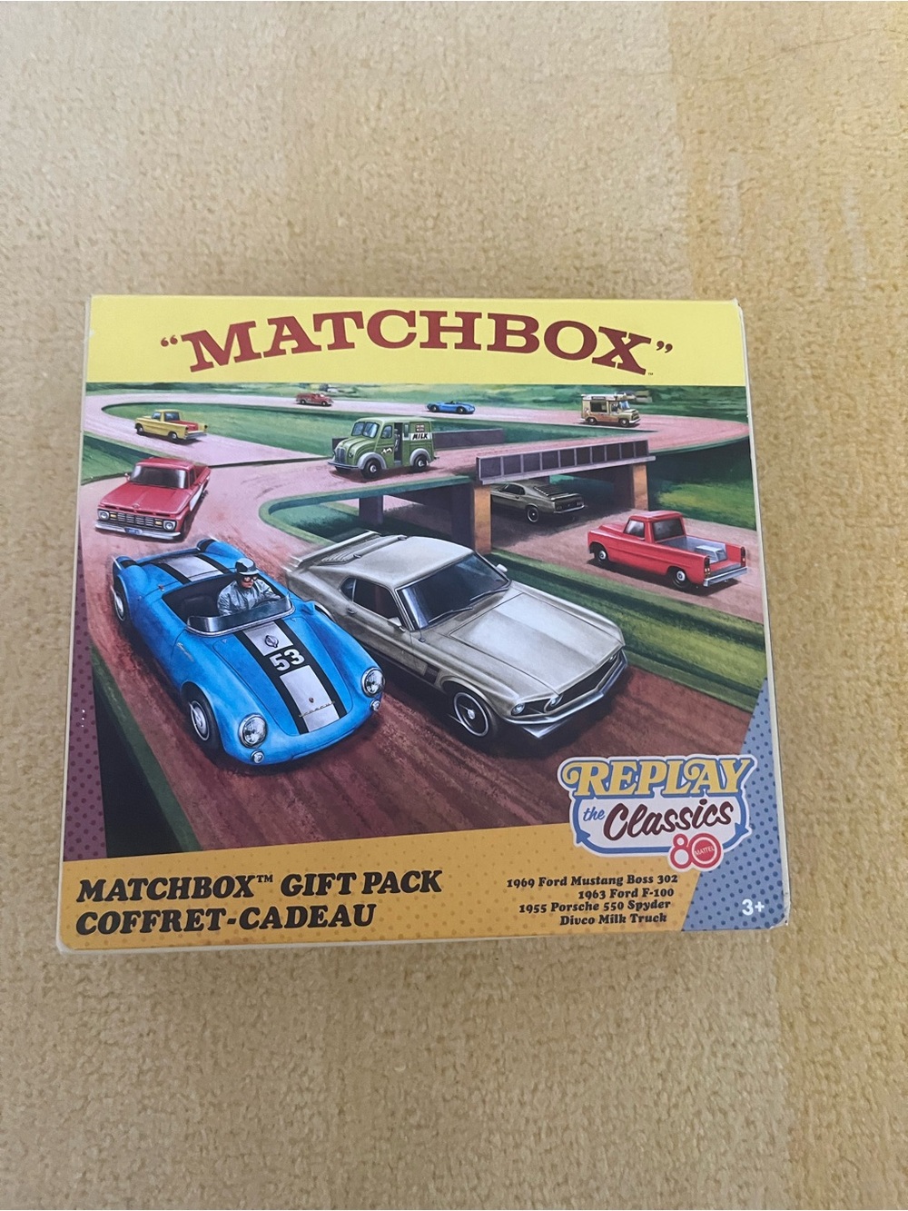 Matchbox Replay the Classics Gift Pack - Yellow Illustrated Box
